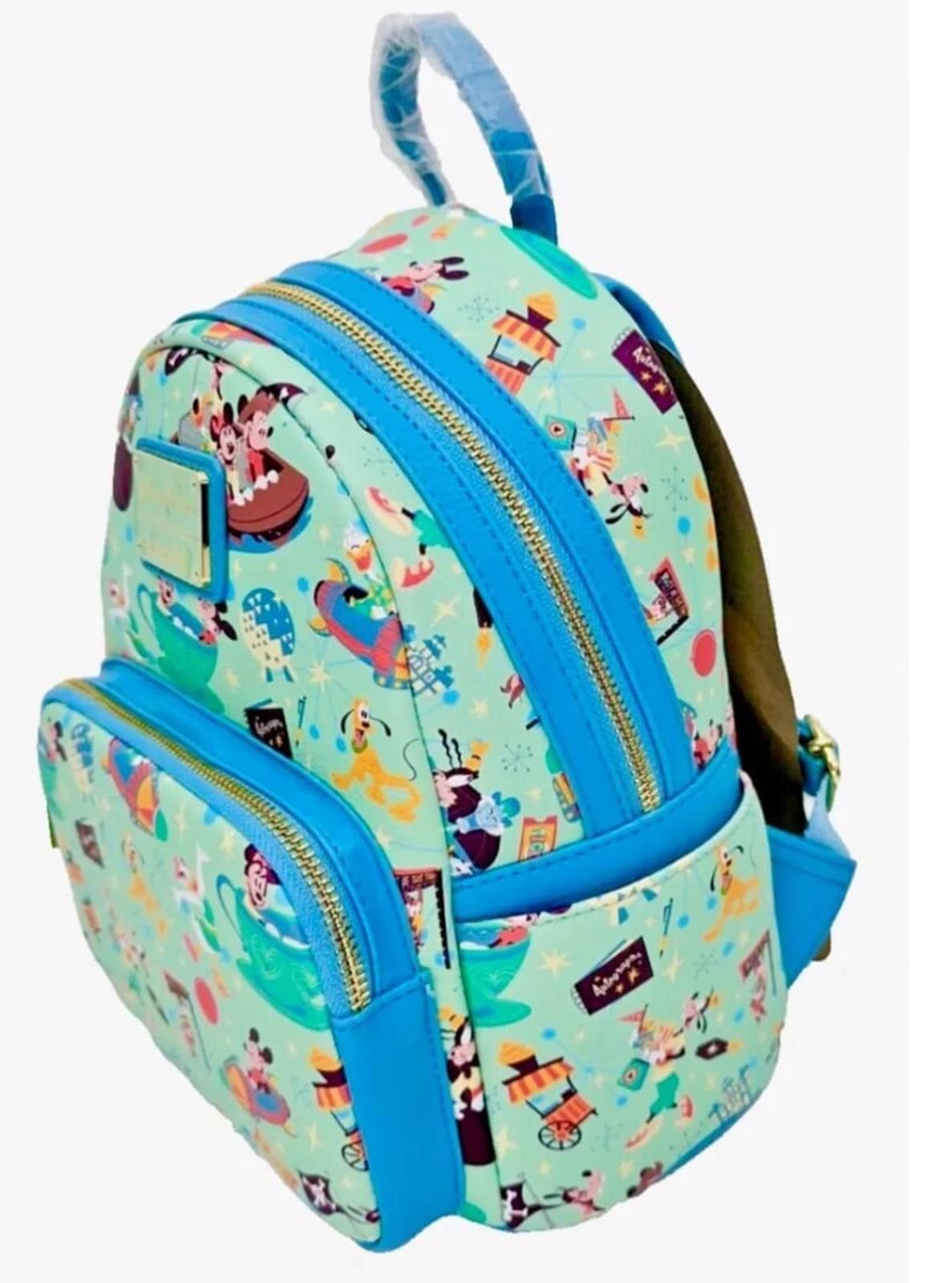 Loungefly Disney Parks Mickey Mouse & Friends PLAY IN THE PARK Backpack/Wallet SET