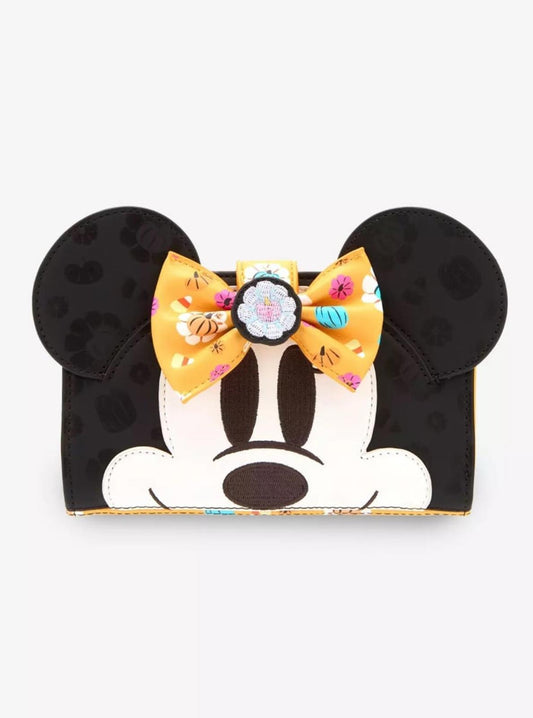 Loungefly Disney Minnie Mouse Floral Pumpkin Mini Wallet