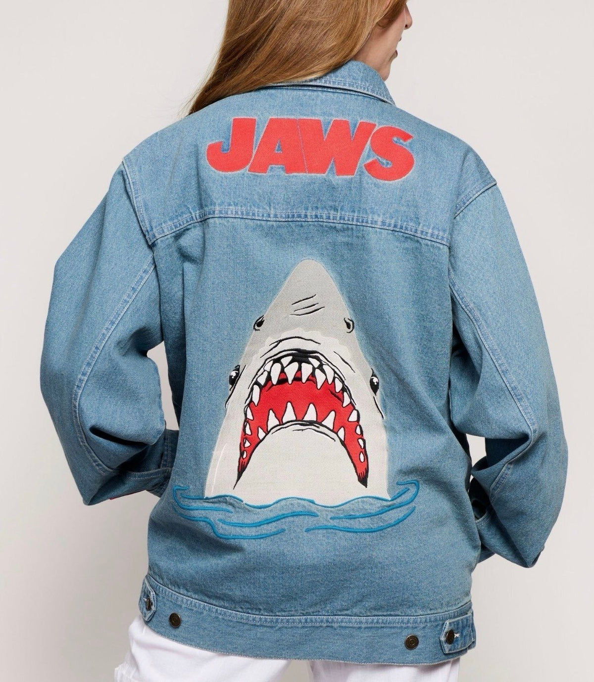 Cakeworthy JAWS DENIM JACKET Size Large (UNISEX FIT)