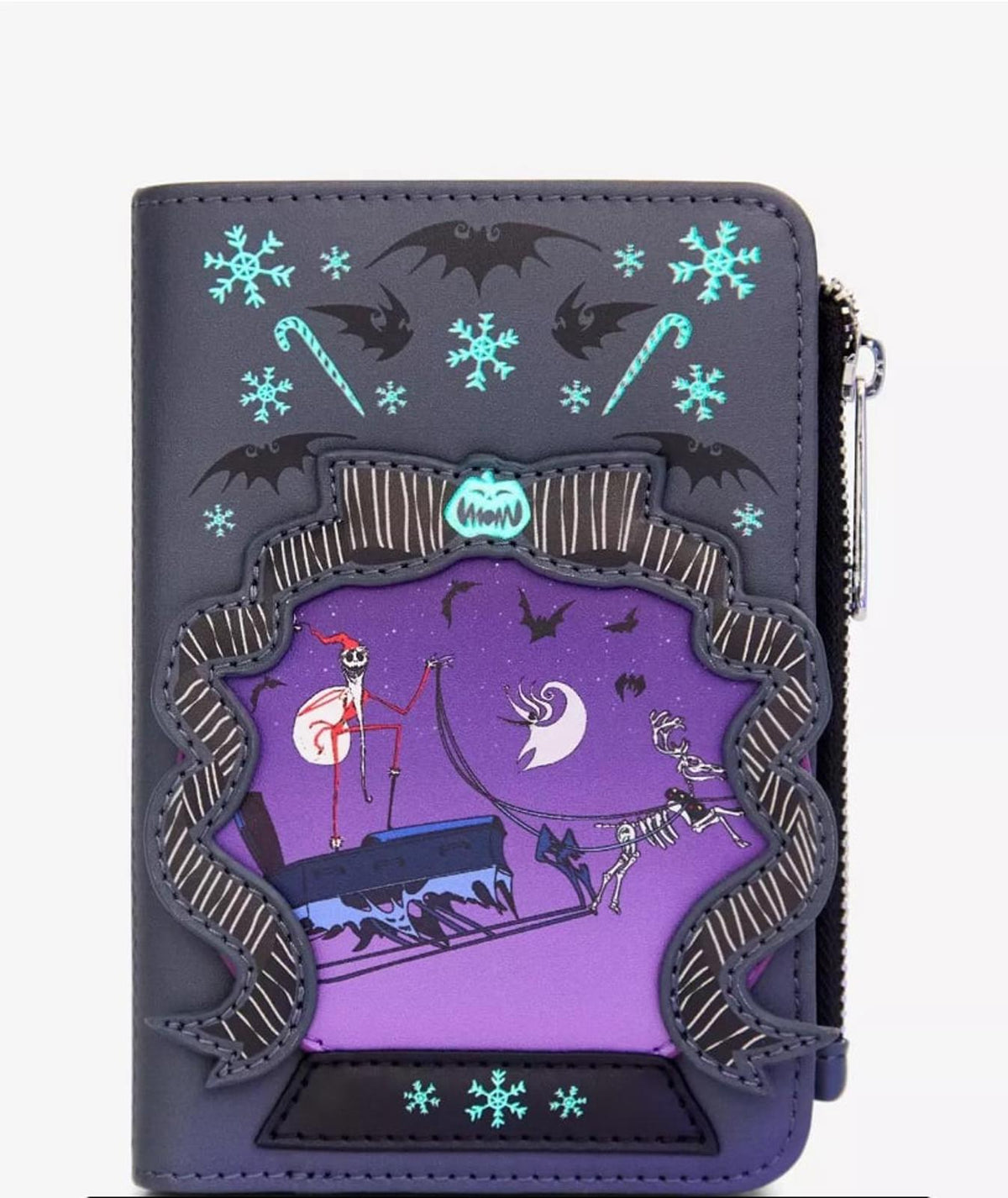 Loungefly Disney The Nightmare Before Christmas Sleigh Ride GITD Wallet