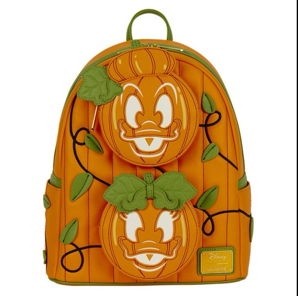 Loungefly Donald & Daisy Jack-o'-Lantern Glow Mini Backpack