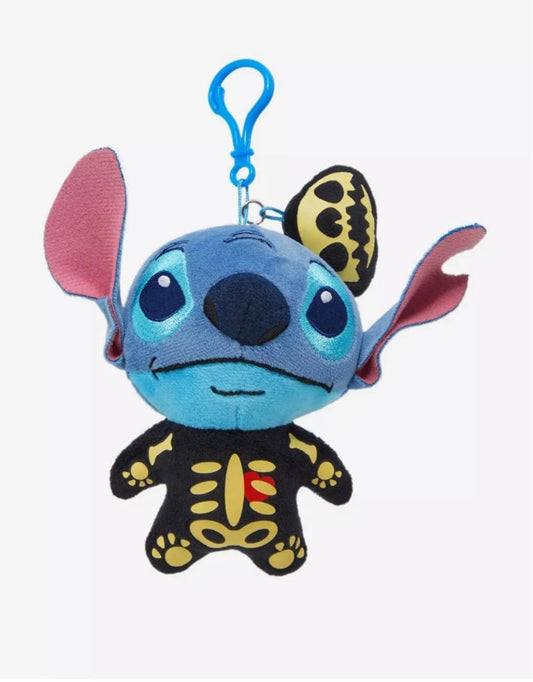 Disney Stitch Skeleton Costume Plush Key Chain