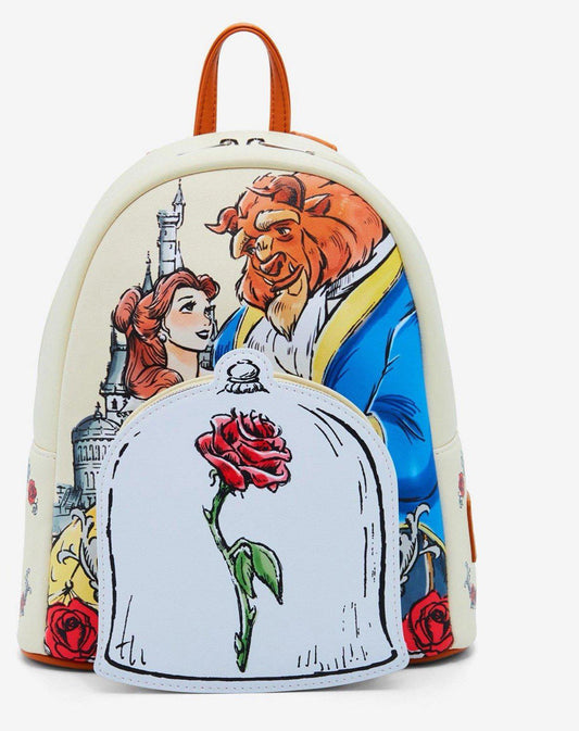 Disney Beauty And The Beast Couple Rose Mini Backpack