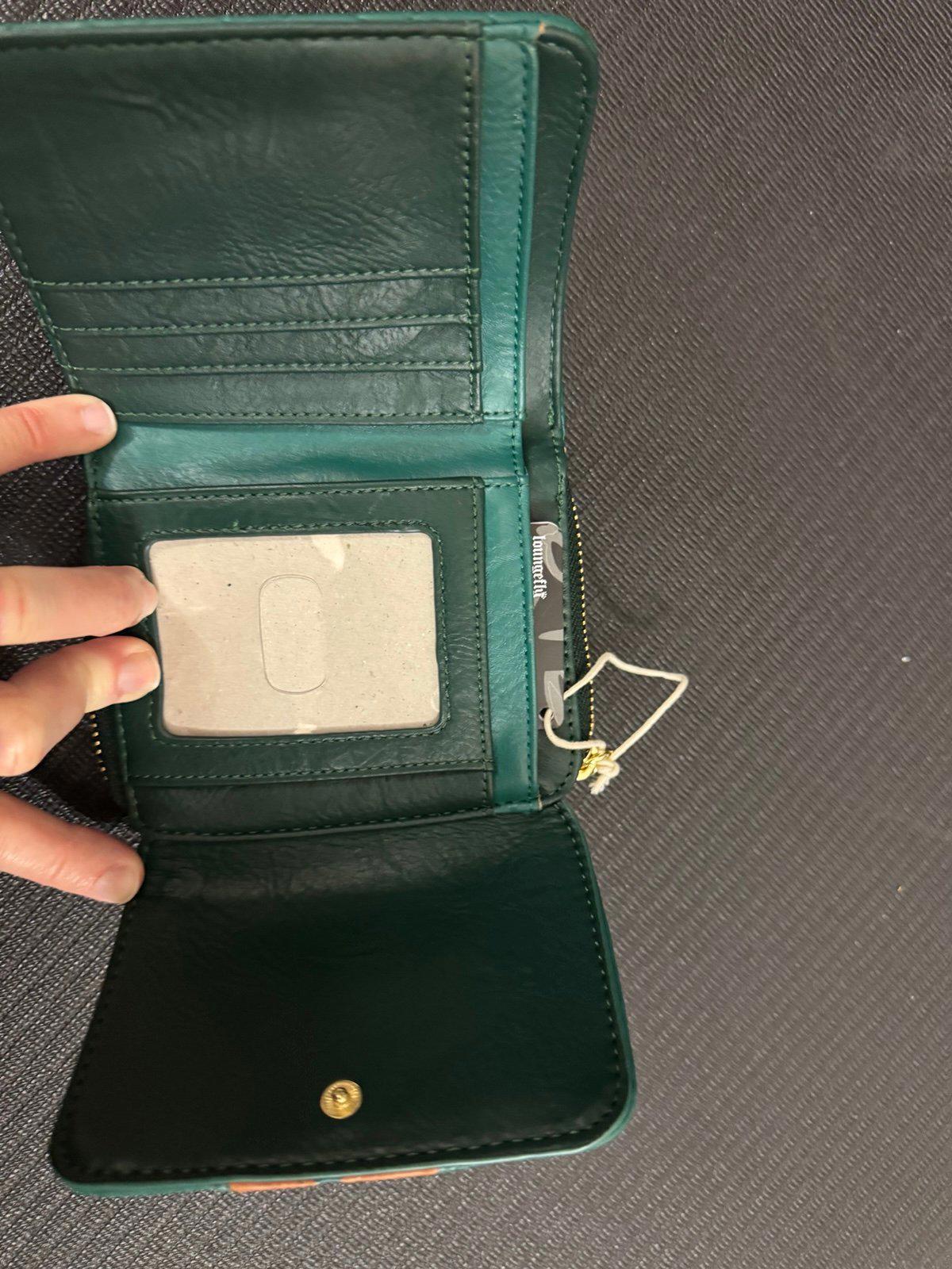 Loungefly Chip and Dale Green Quilted Minimal Wallet