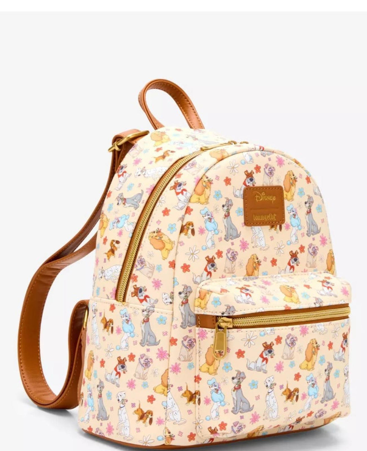 Loungefly Disney Dogs Floral Mini Backpack