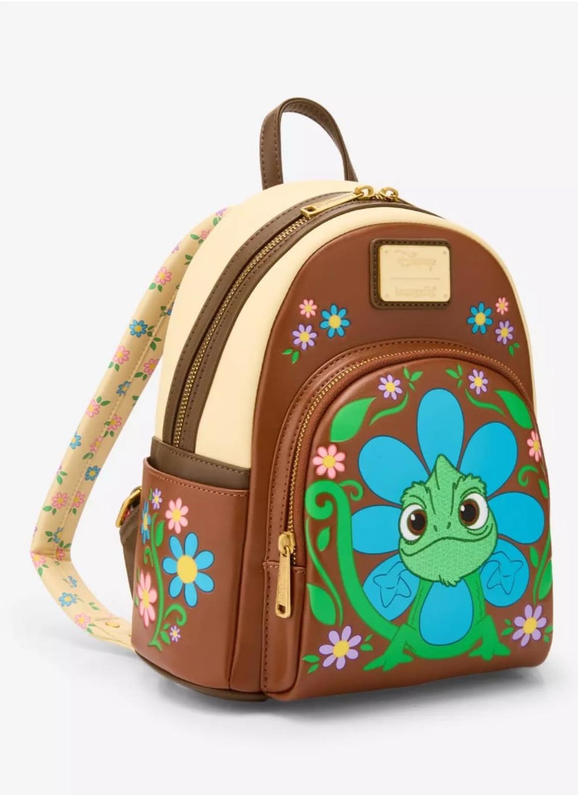 Loungefly Disney Tangled Pascal Flower Mini Backpack NWT