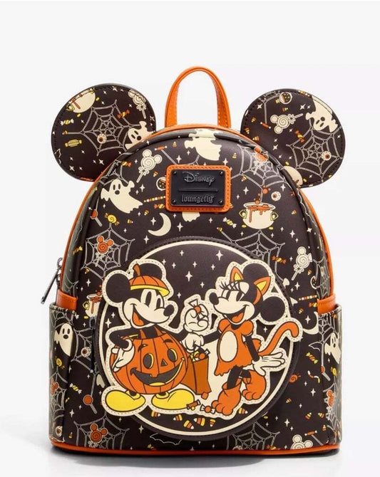 Loungefly Disney Mickey & Minnie Halloween Costumes GITD Mini Backpack