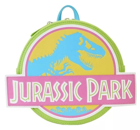 2023 SDCC Loungefly Jurassic Park Neon Glow In The Dark Backpack Limited Edition