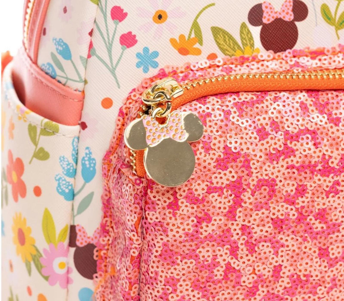 Loungefly Disney Minnie Mouse Springtime Sequins Mini Backpack