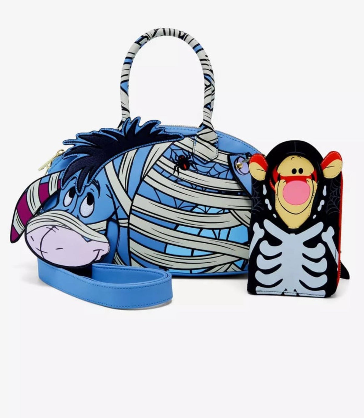 Loungefly Disney Winnie the Pooh Mummy Eeyore Figural Glow-in-the-Dark Crossbody