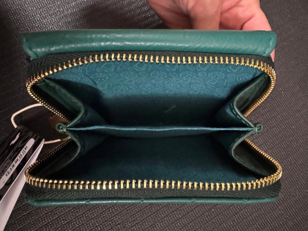 Loungefly Chip and Dale Green Quilted Minimal Wallet