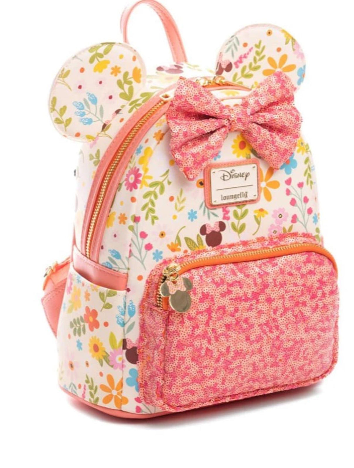 Loungefly Disney Minnie Mouse Springtime Sequins Mini Backpack