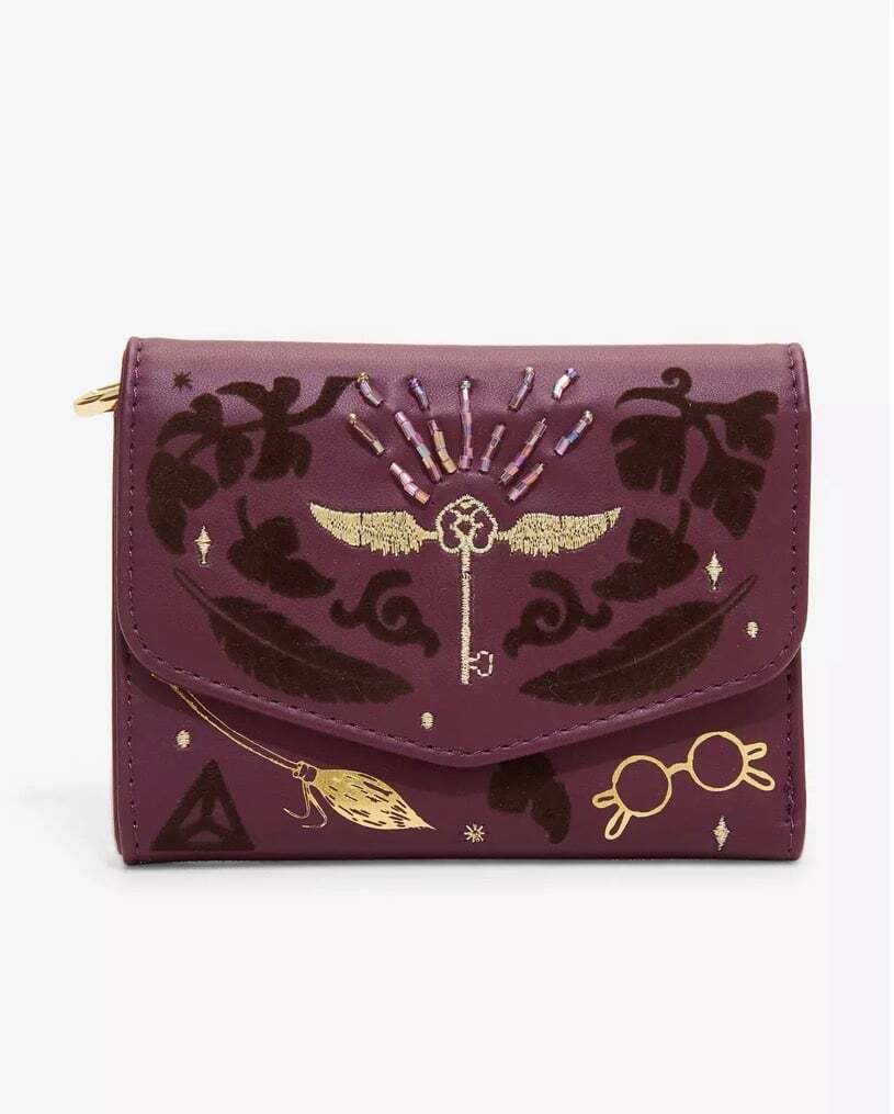Harry Potter Flocked Icons Beaded Wallet