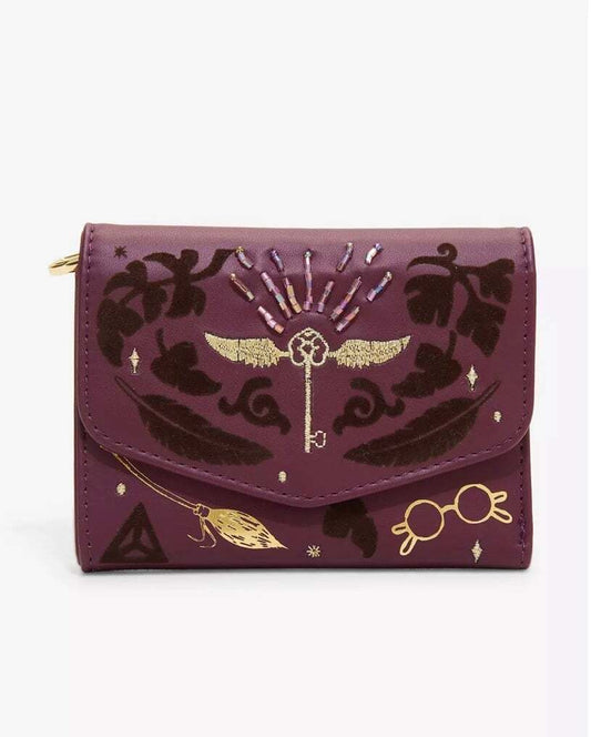 Harry Potter Flocked Icons Beaded Wallet