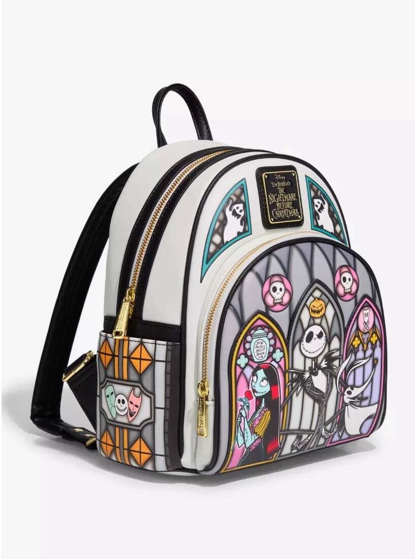 Loungefly Disney The Nightmare Before Christmas Stained Glass Mini Backpack