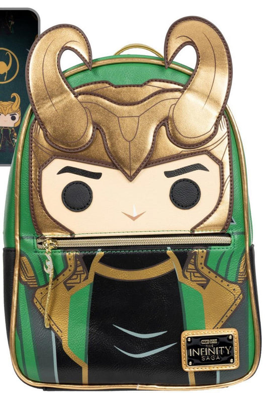 Disney Loungefly LE Avengers Loki With Scepter Pop Mini Backpack