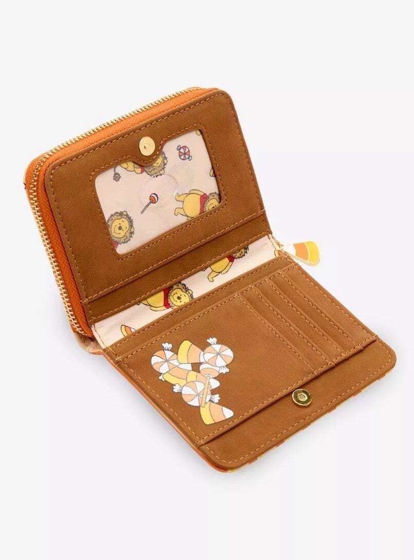 Disney Winnie the Pooh Lion Pooh Bear Pumpkin Zip Wallet