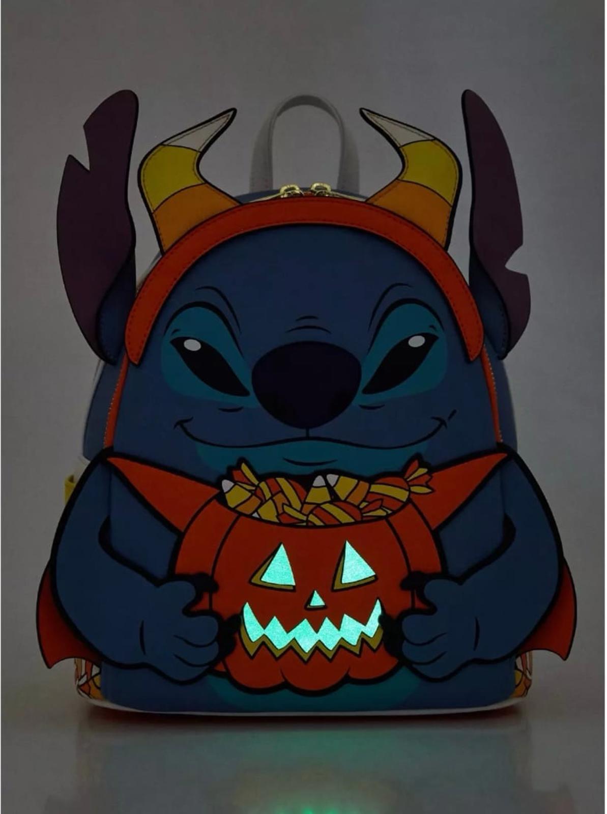 Loungefly Disney Lilo & Stitch Candy Corn Stitch Glow-in-the-Dark Mini Backpack