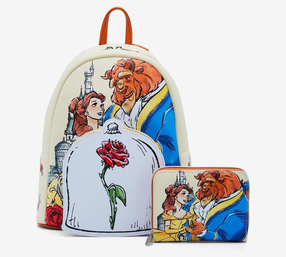 Disney Beauty And The Beast Couple Rose Mini Backpack