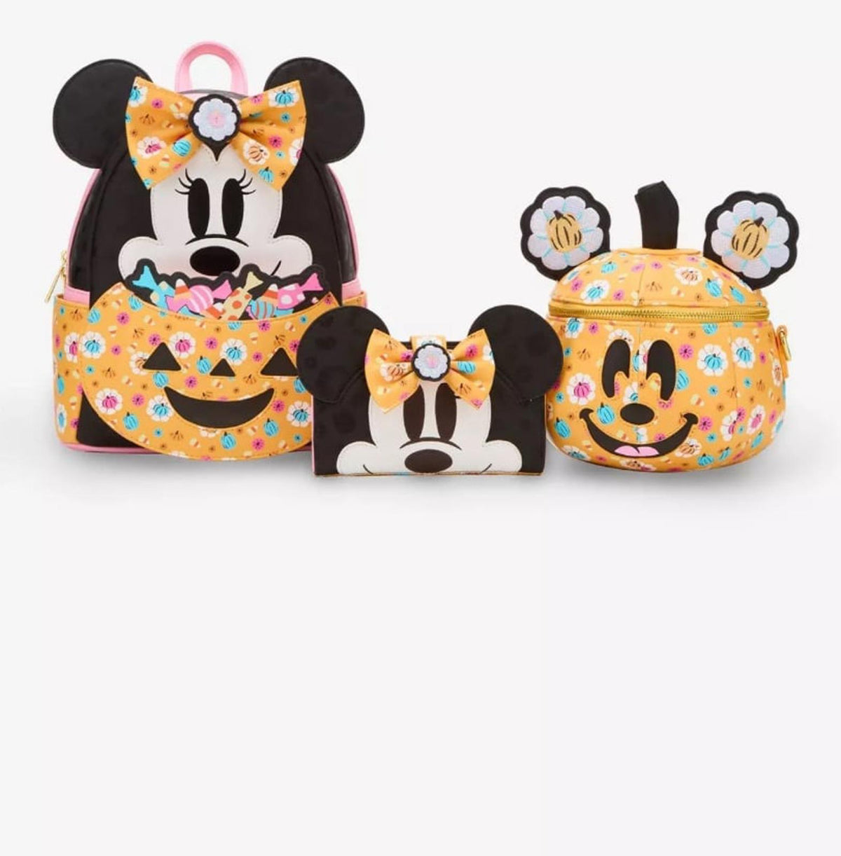 Loungefly Disney Minnie Mouse Floral Pumpkin Mini Wallet