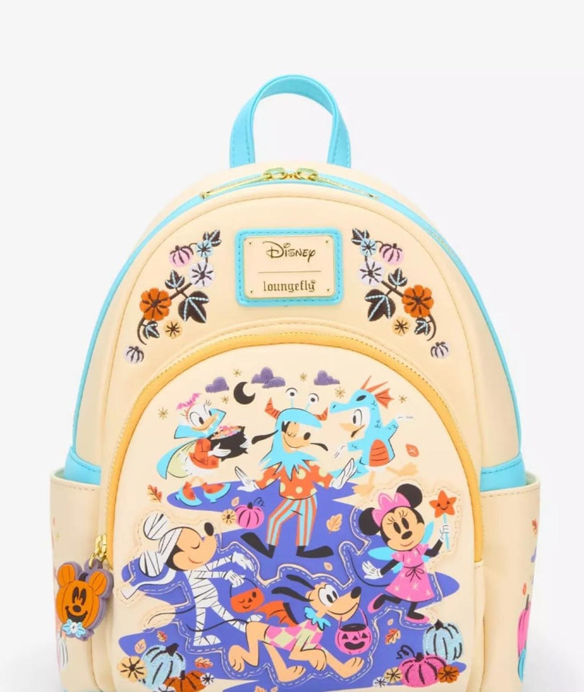 Loungefly Disney Mickey Mouse And Friends Halloween Floral Mini Backpack