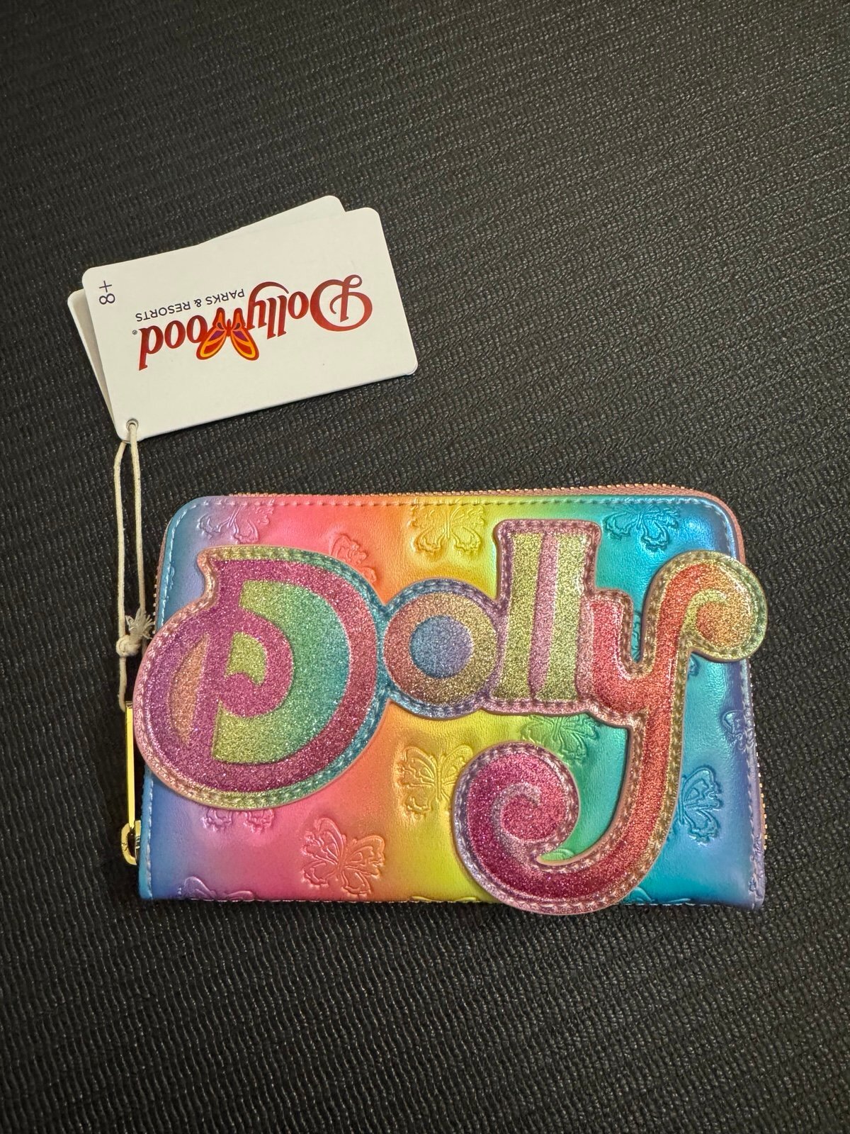 Loungefly Dolly Debossed AOP Glitter Butterfly Pastel Wallet