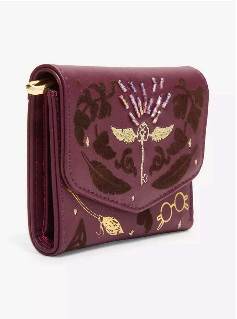 Harry Potter Flocked Icons Beaded Wallet