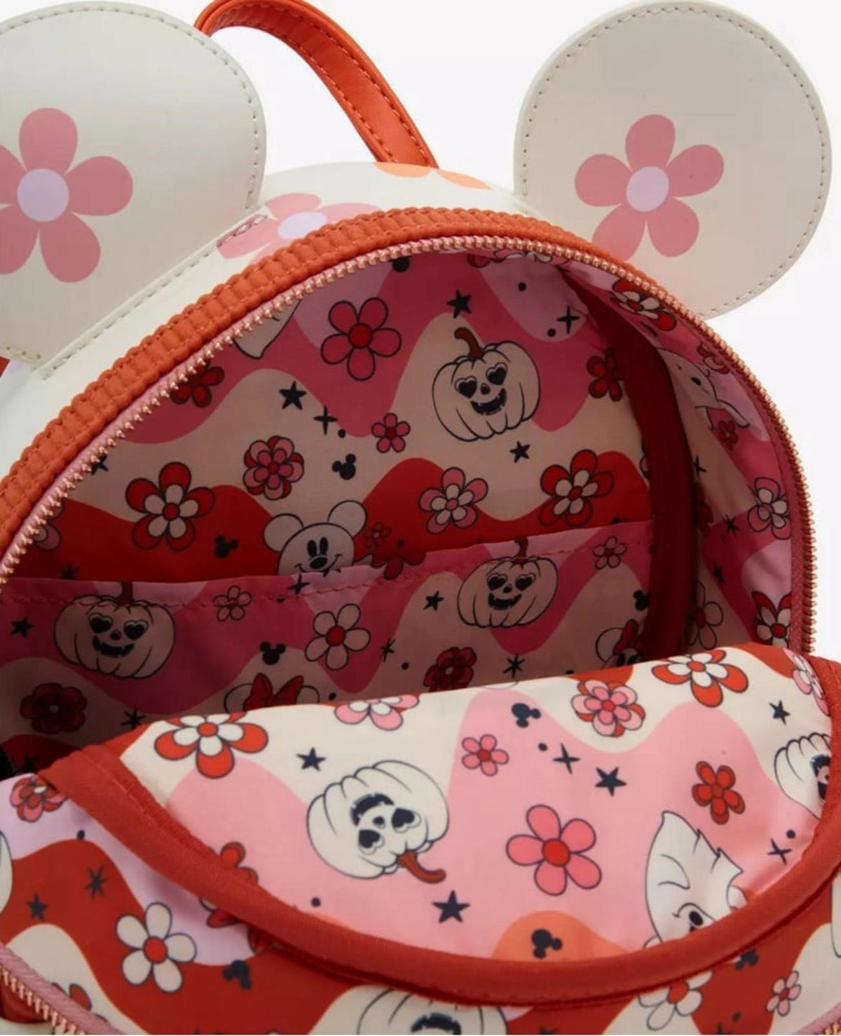 Loungefly Disney Minnie Floral Pumpkin GITD LU Mini Backpack