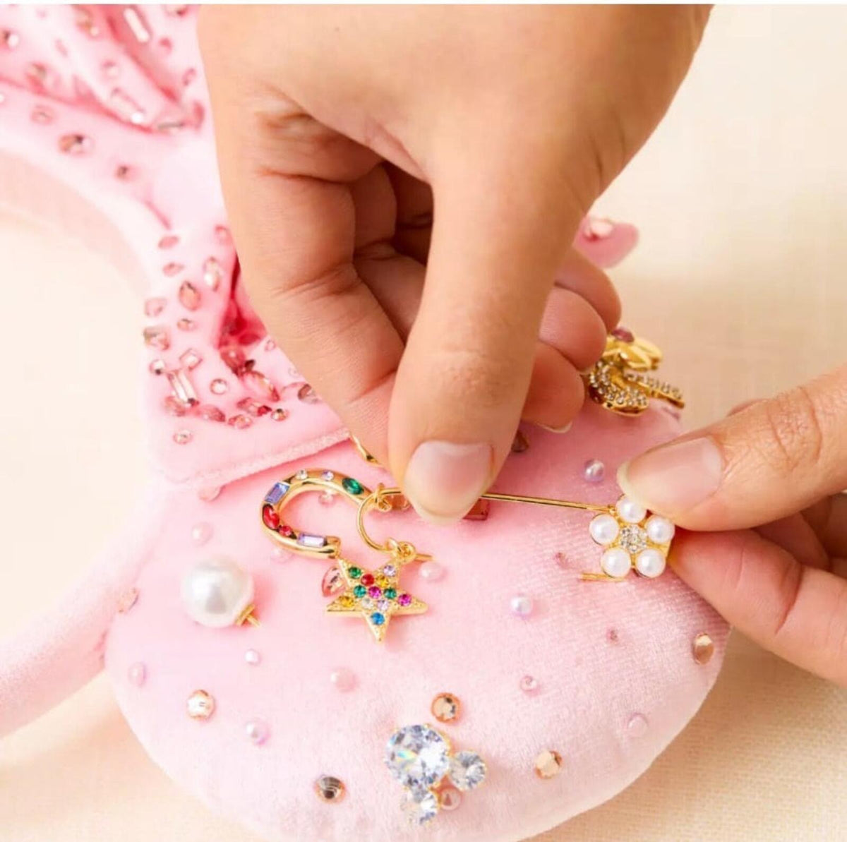 Minnie Mouse Custom Charm Ear Headband by BaubleBar