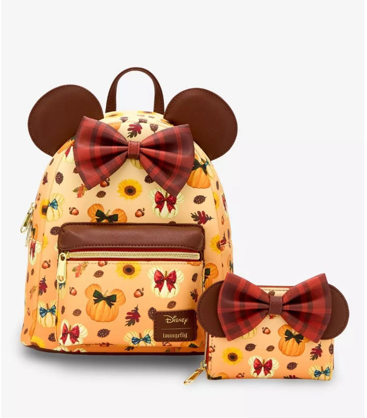Loungefly Disney Minnie Mouse Fall Pumpkin Mini Zipper Wallet