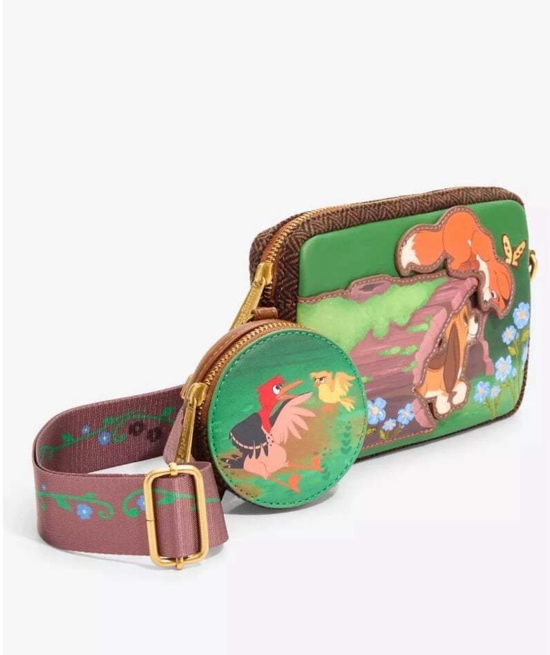 Loungefly Disney The Fox And The Hound Sling Bag With Coin Purse