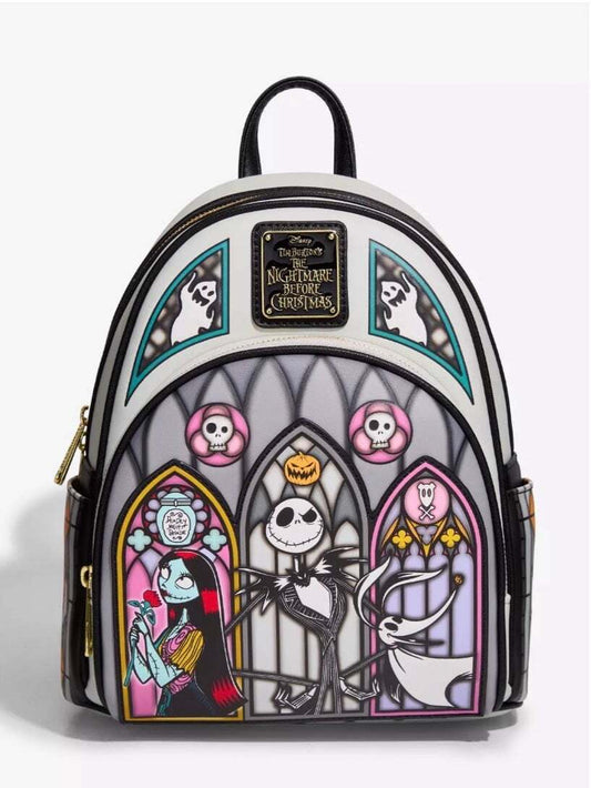 Loungefly Disney The Nightmare Before Christmas Stained Glass Mini Backpack
