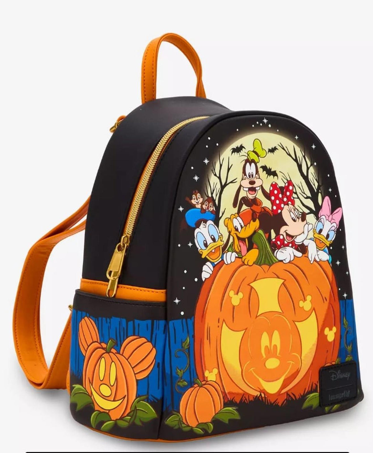 Loungefly Disney Mickey Mouse & Friends Halloween GlTD Pumpkin Mini Backpack