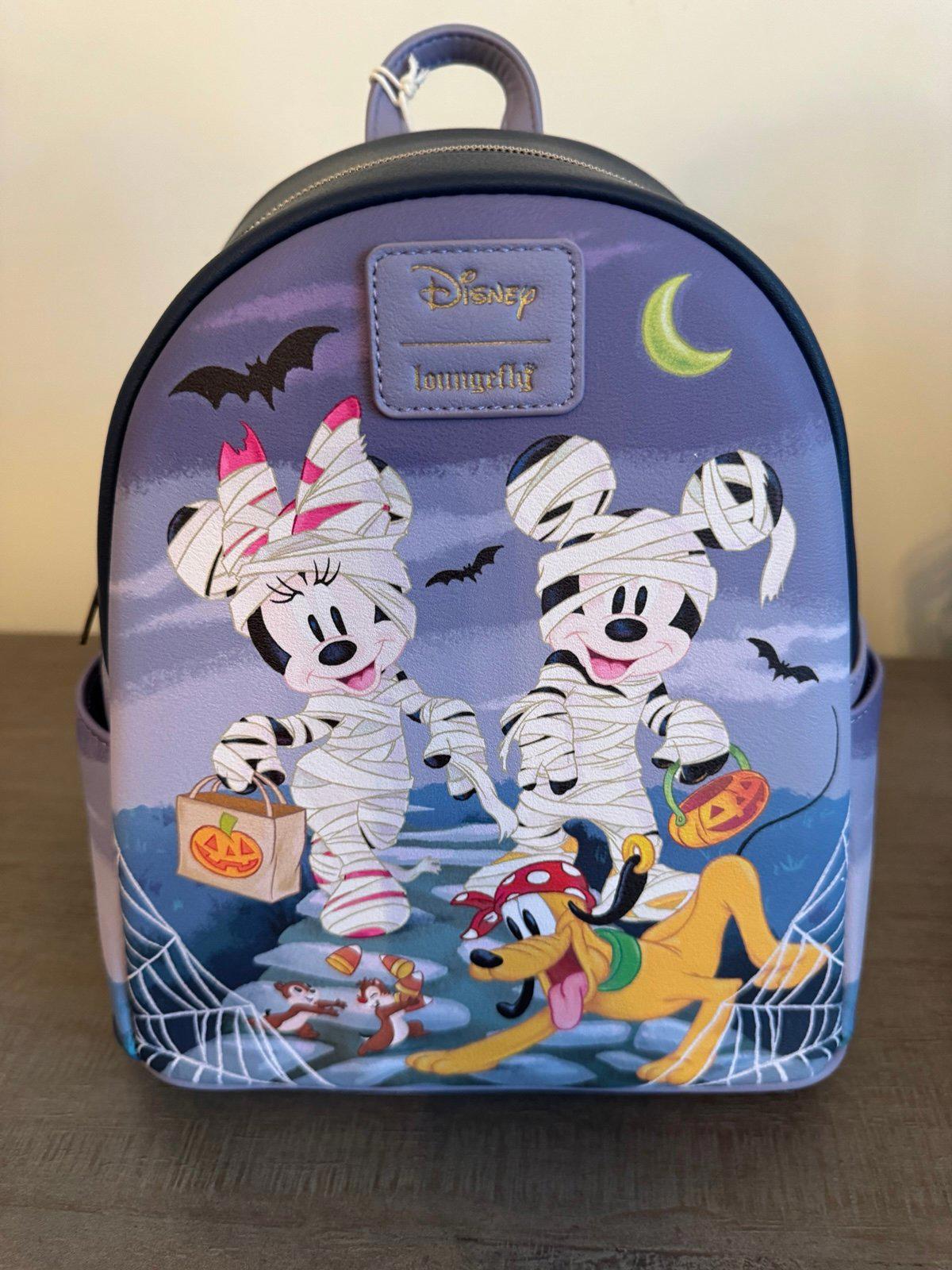 Loungefly Disney Mickey Mouse & Friends Halloween Mini Backpack NWT