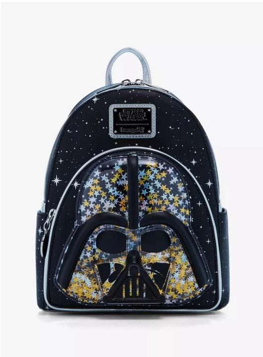 Loungefly SW Darth Vader Helmet Glitter Mini Backpack