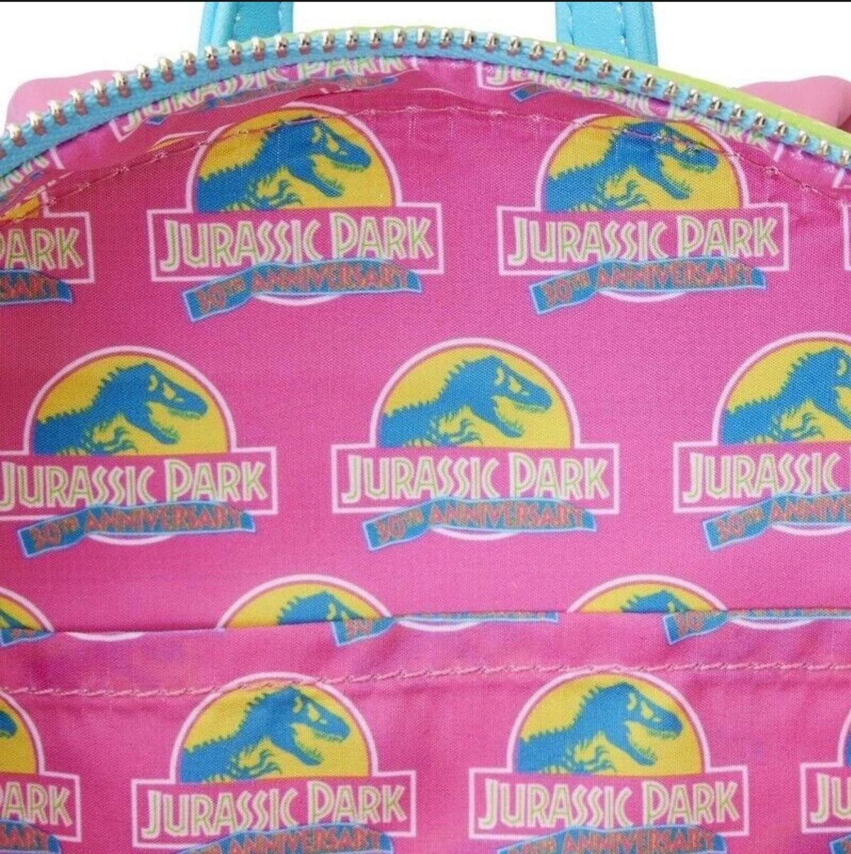 2023 SDCC Loungefly Jurassic Park Neon Glow In The Dark Backpack Limited Edition