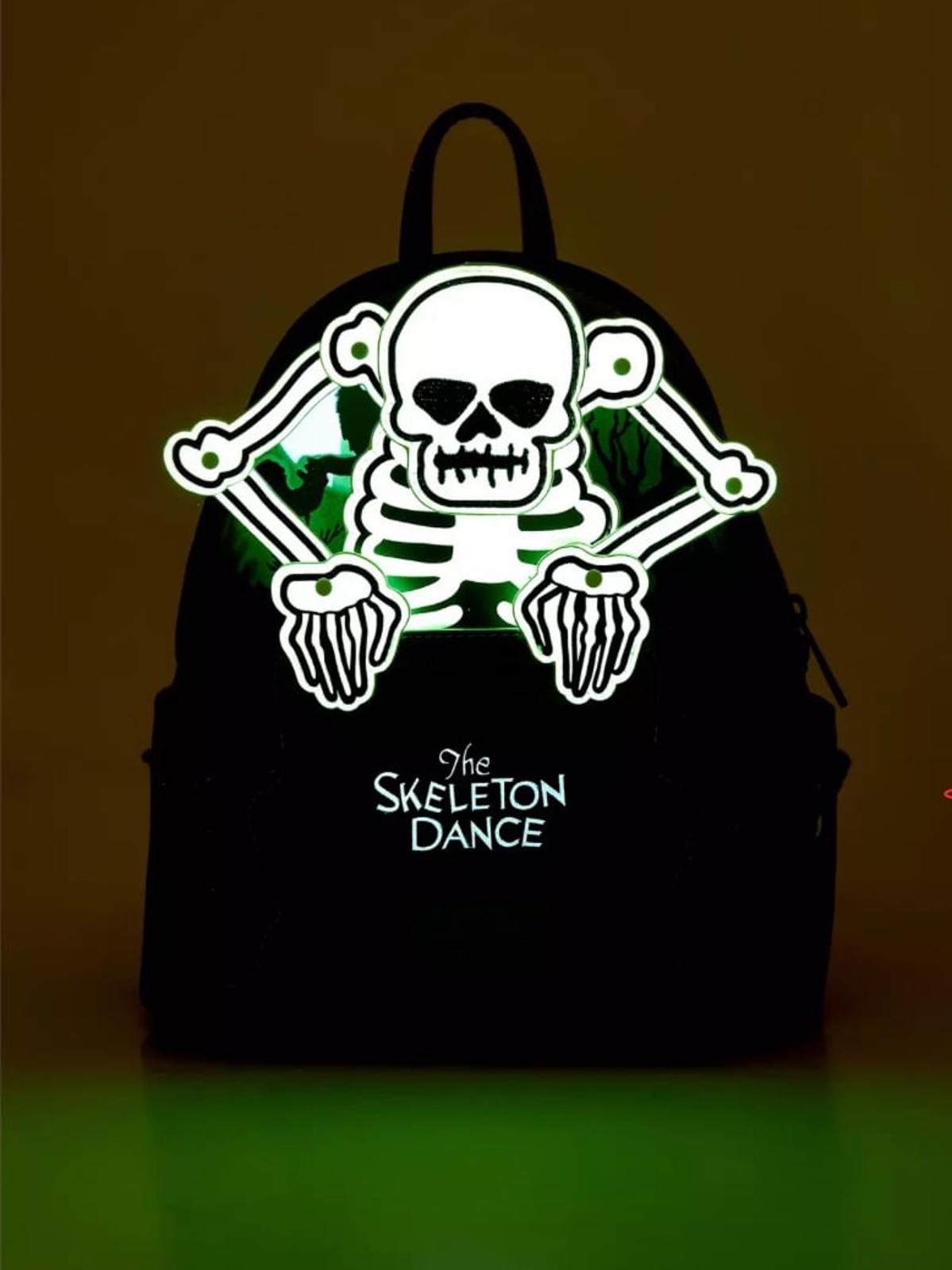The Skeleton Dance Glow-in-the Dark Loungefly Mini Backpack