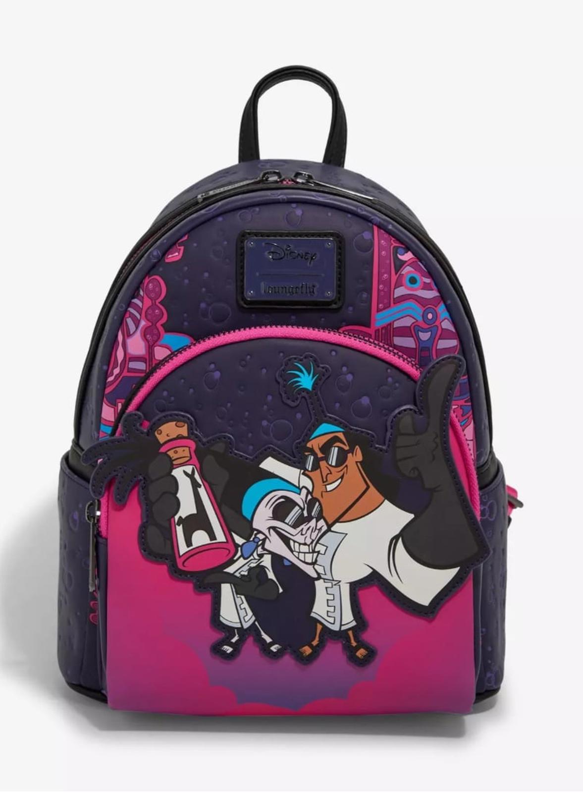 Loungefly Disney The Emperor's New Groove Kronk & Yzma Secret Lab Mini Backpack