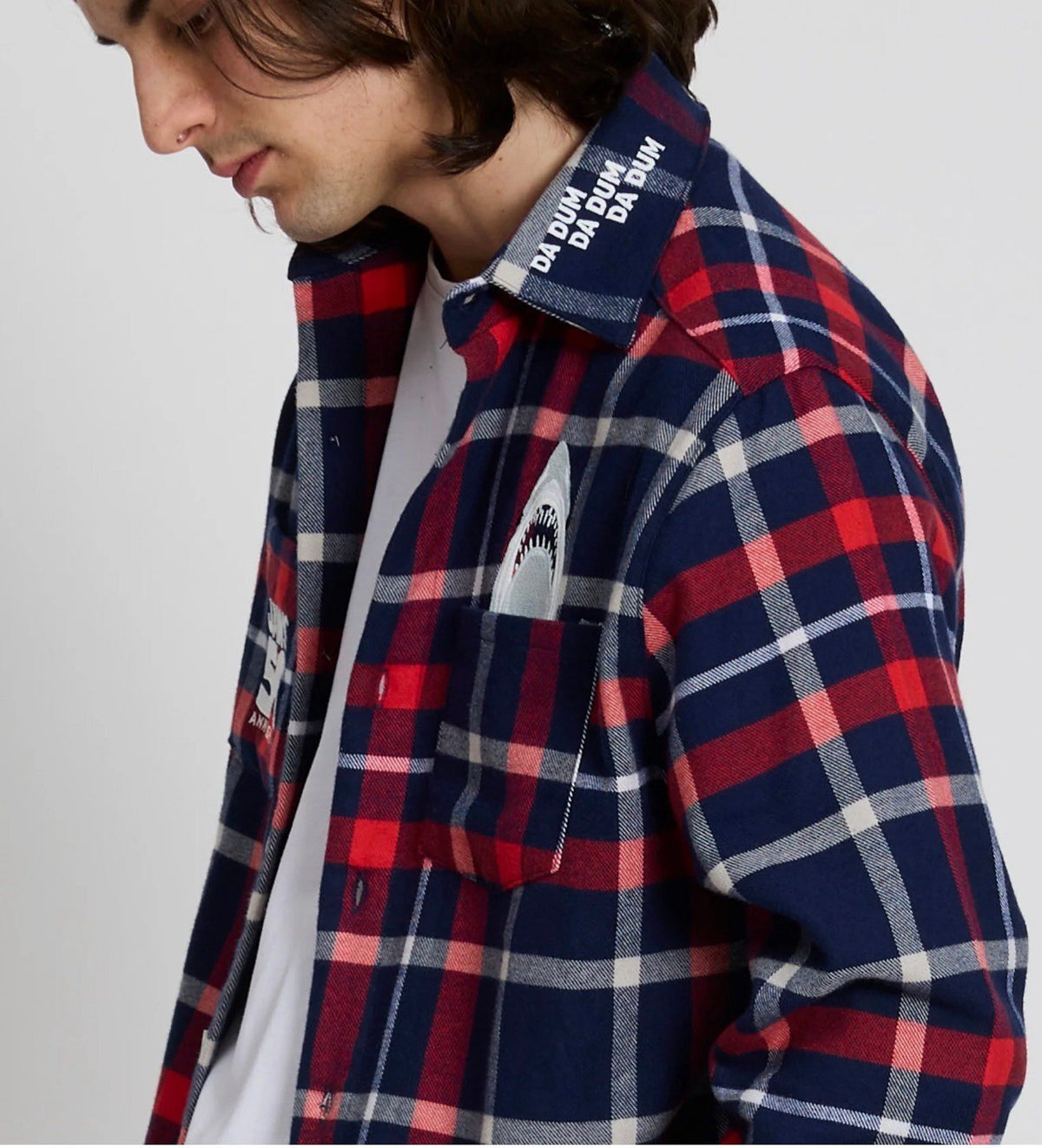 CAKEWORTHY JAWS ANNIVERSARY FLANNEL (UNISEX FIT)