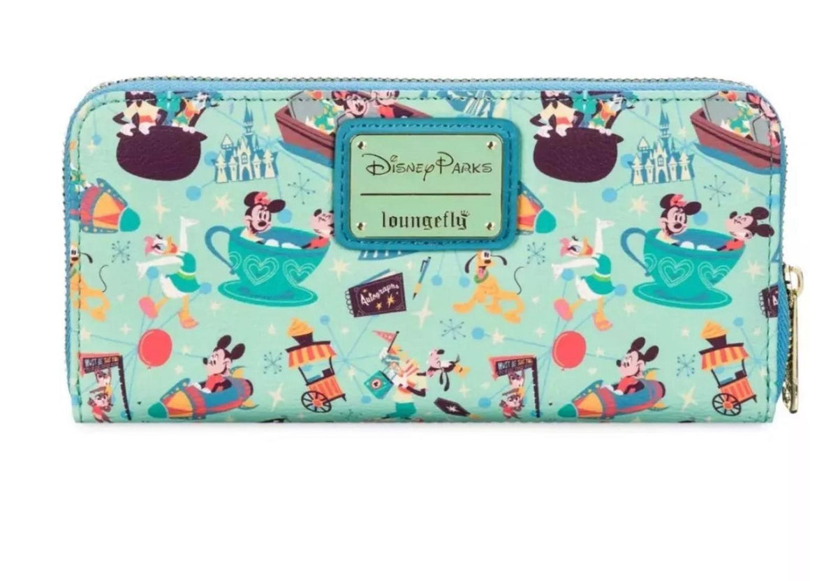 Loungefly Disney Parks Mickey Mouse & Friends PLAY IN THE PARK Backpack/Wallet SET