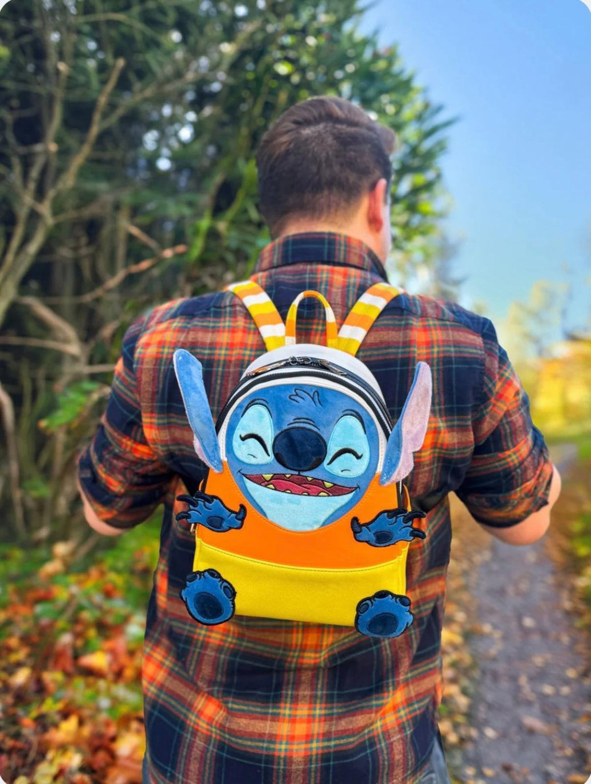 Loungefly Halloween Candy Corn Stitch Mini Backpack