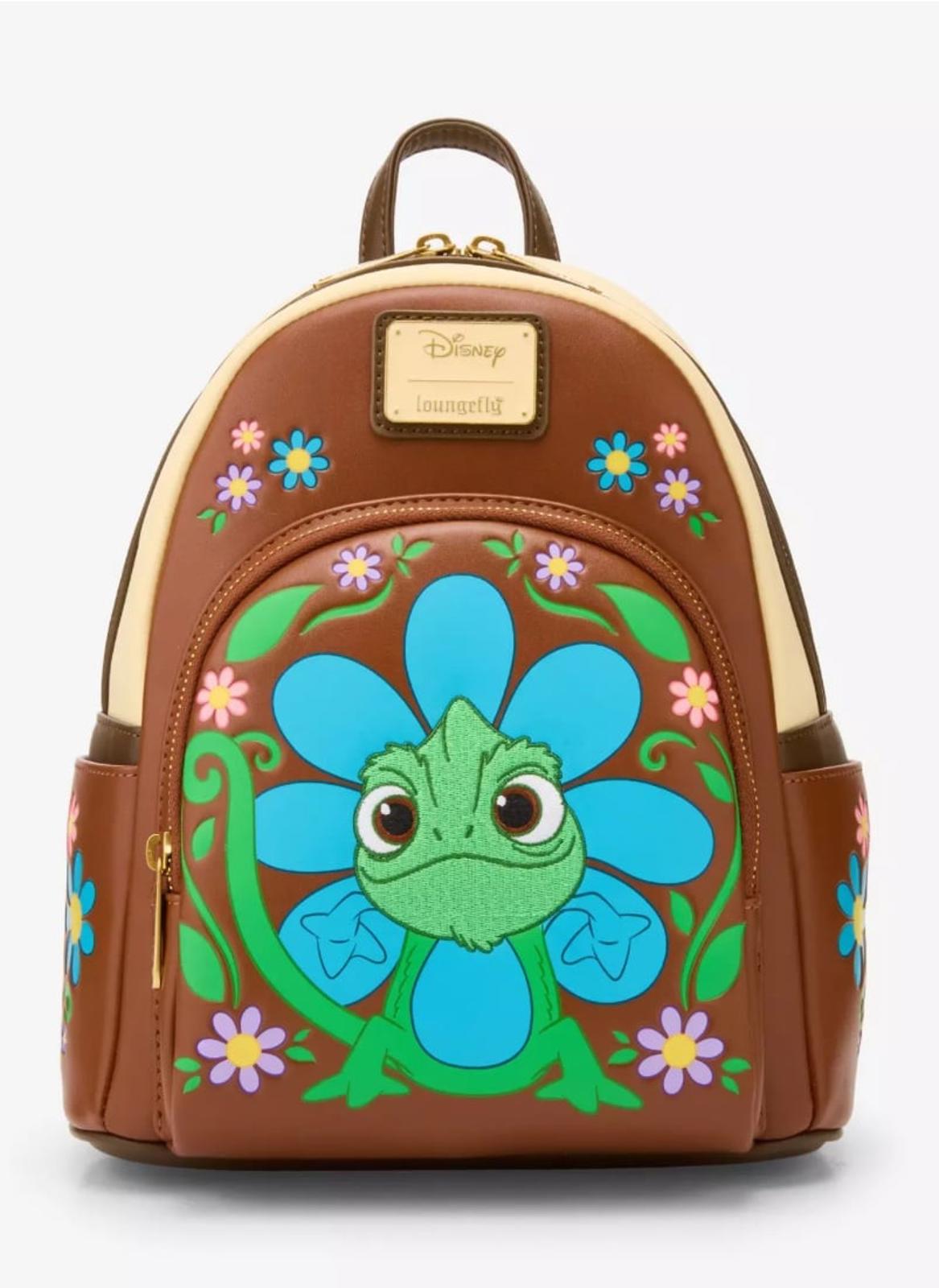 Loungefly Disney Tangled Pascal Flower Mini Backpack NWT