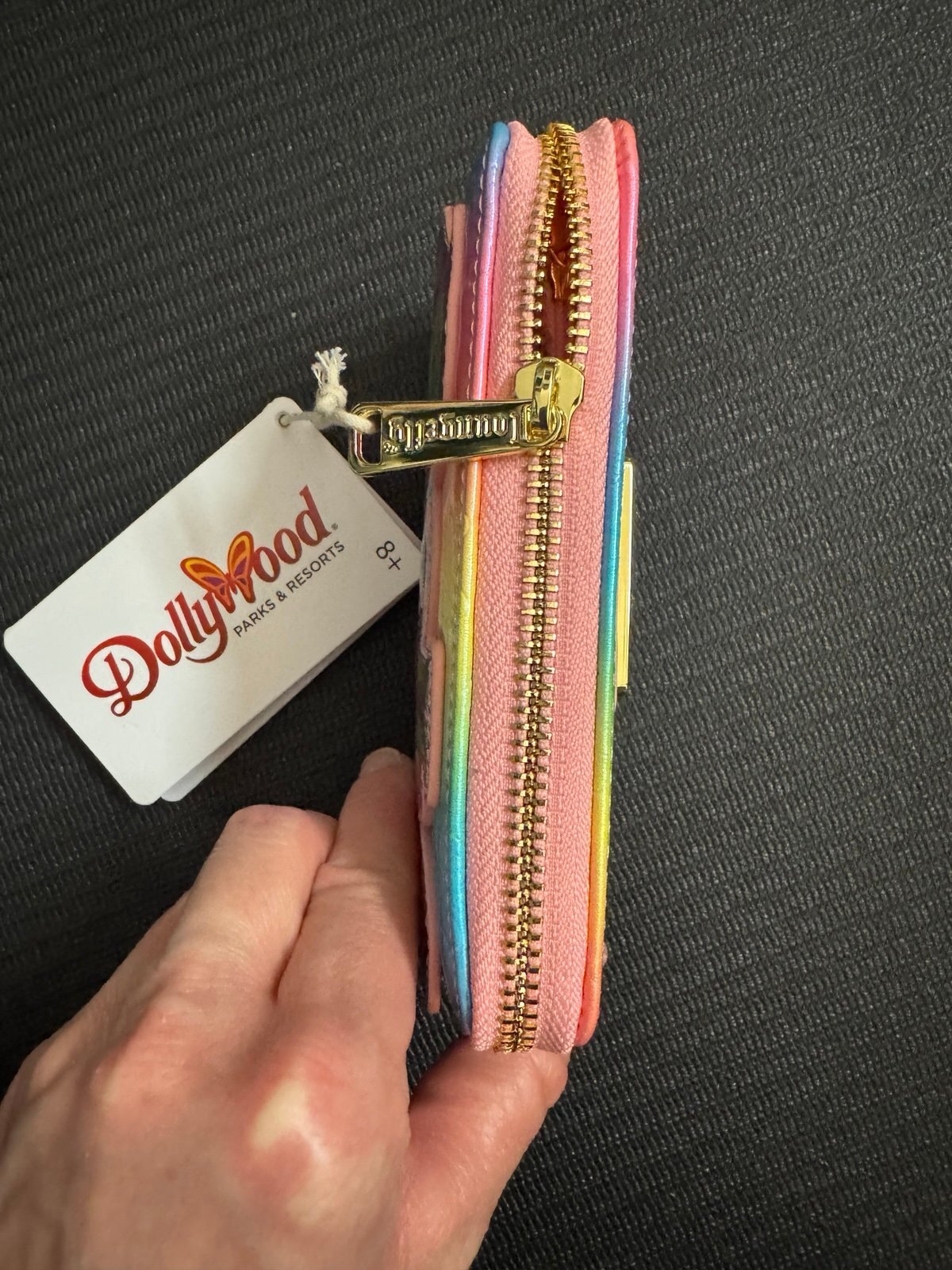 Loungefly Dolly Debossed AOP Glitter Butterfly Pastel Wallet