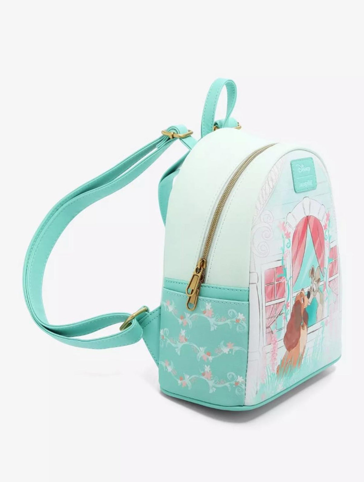 Loungefly Lady and the Tramp Window Kiss Mini Backpack