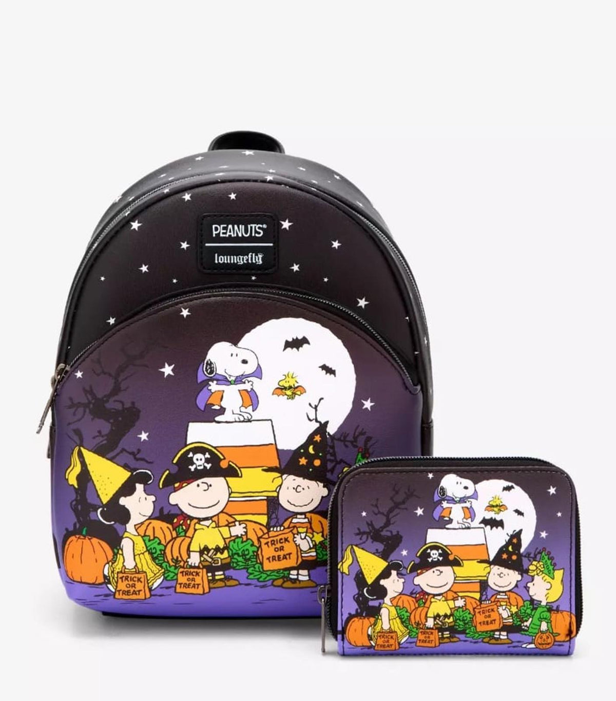 Loungefly Peanuts Halloween Trick-Or-Treat Mini Zipper Wallet