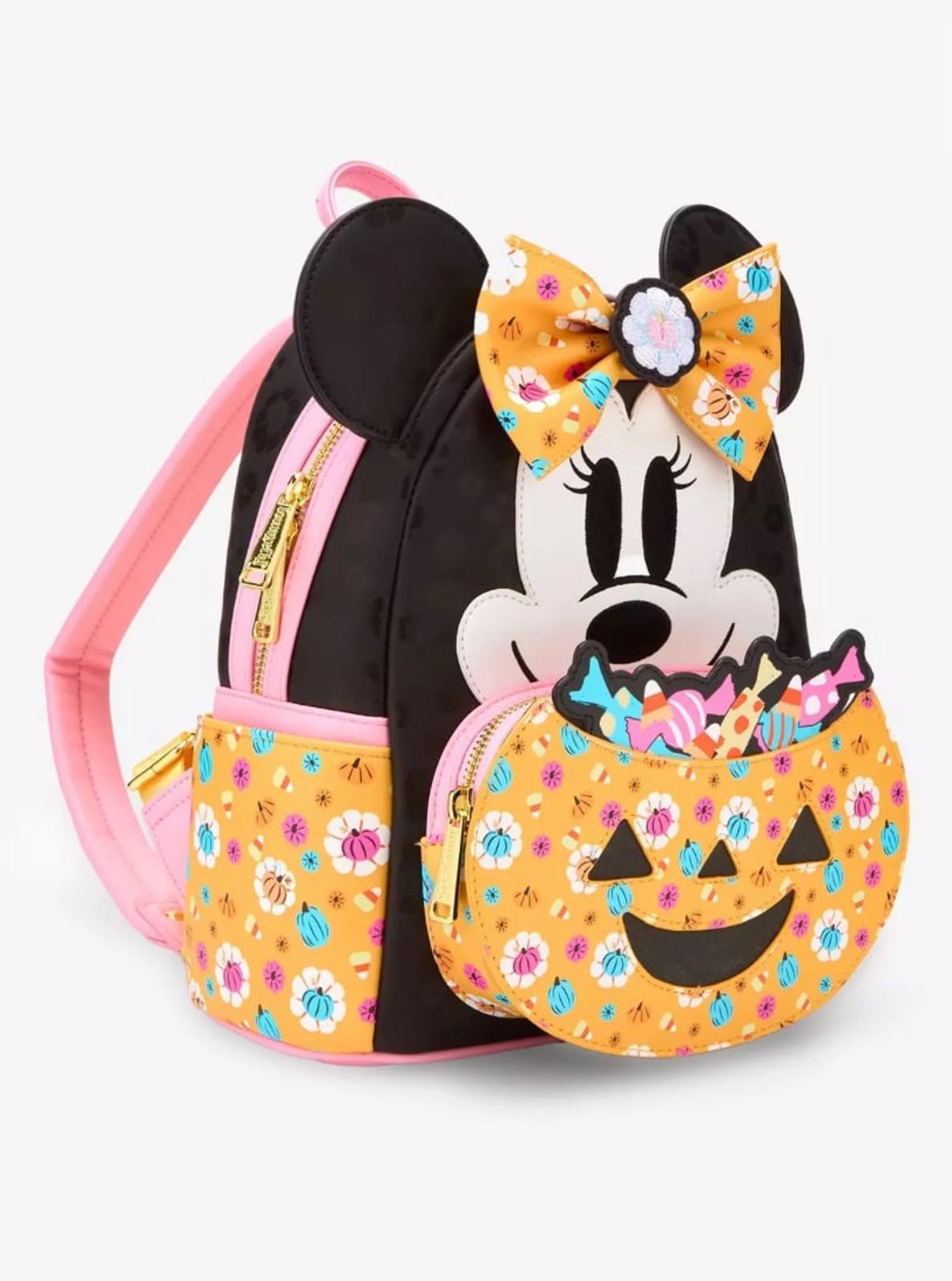 Loungefly Disney Minnie Floral Pumpkin Mini Backpack