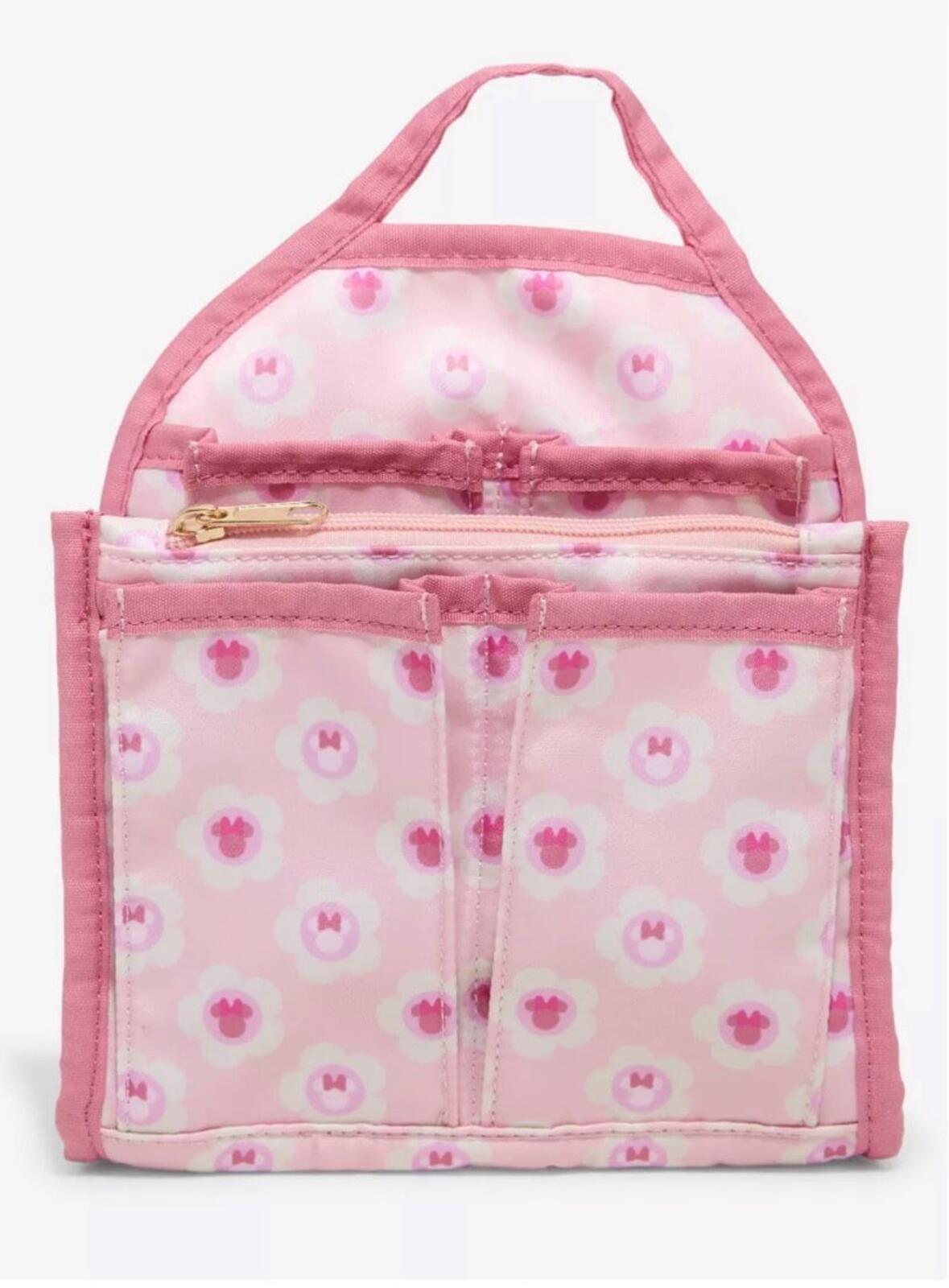 Disney Minnie Mouse Flower Icons Allover Print Mini Backpack Organizer