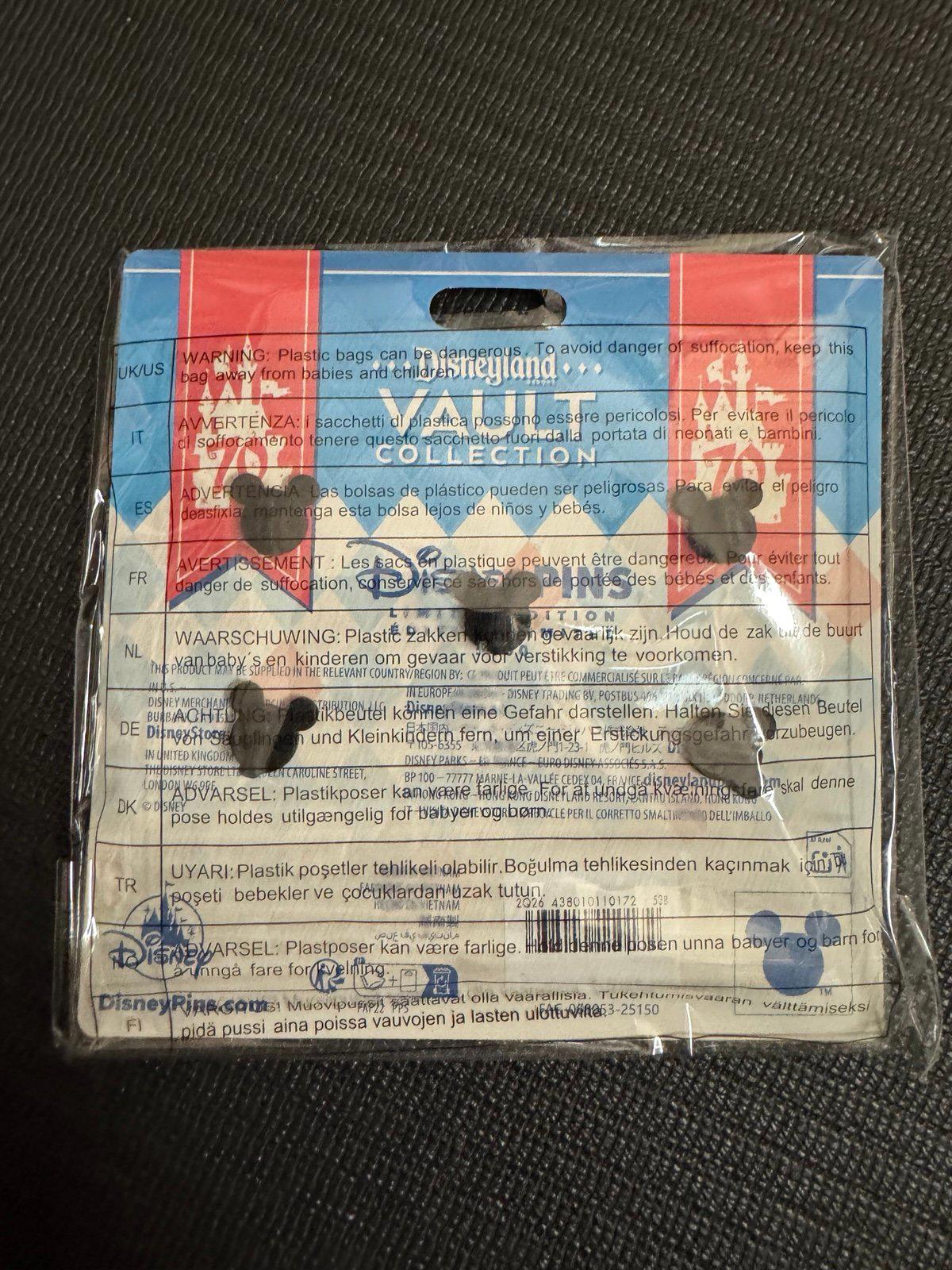 Disneyland 70th Anniversary Vault Collection Pin Set 3 LE
