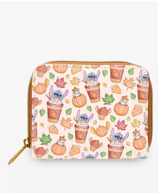Loungefly Disney Stitch Pumpkin Spice Latte Mini Wallet