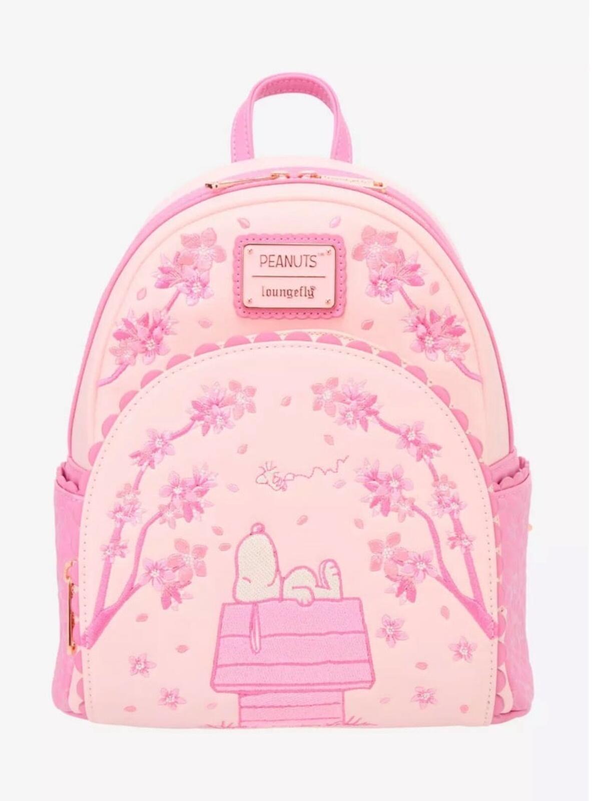 Loungefly Peanuts Cherry Blossom Snoopy Mini Backpack